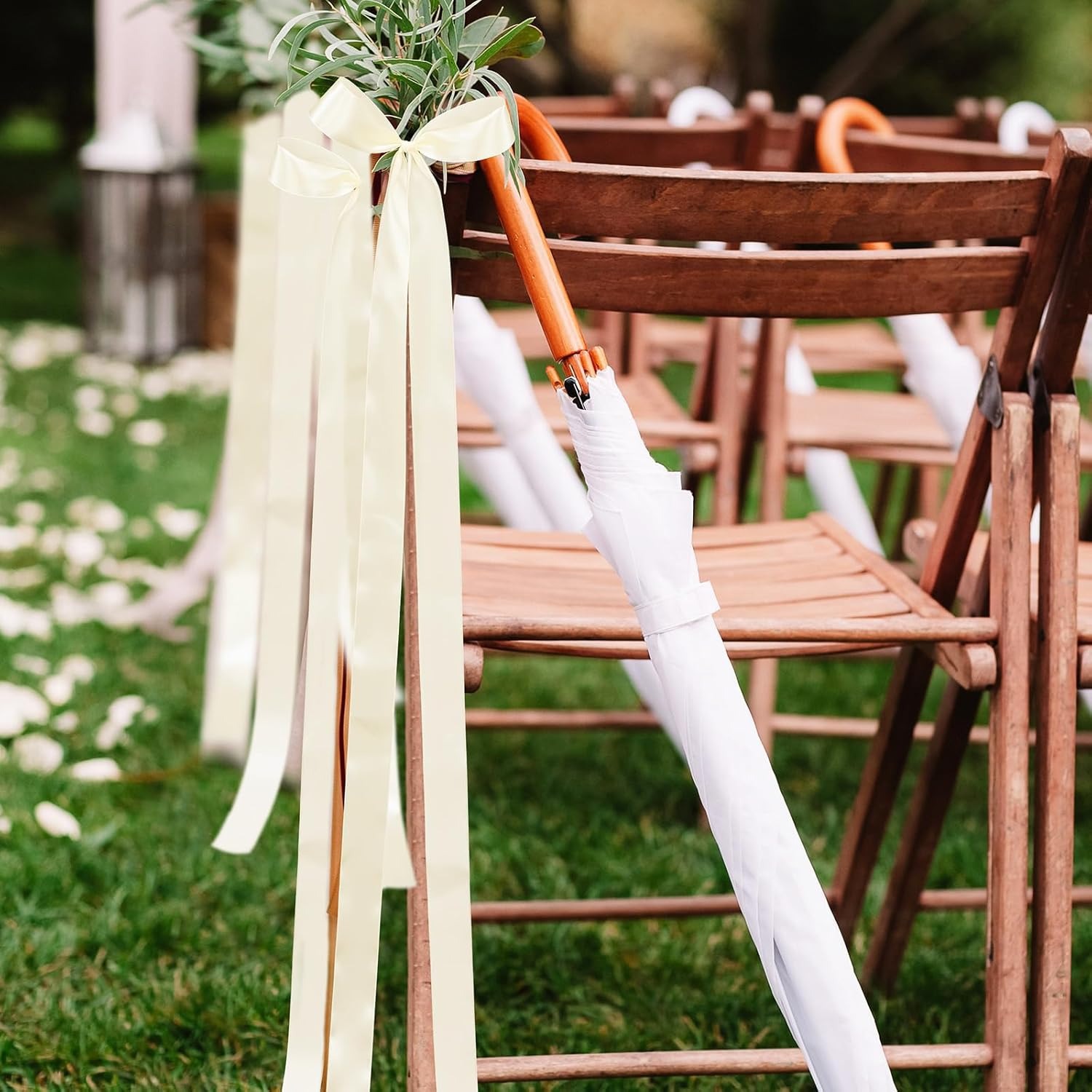 Bridal Sash Ribbon - Chair Bows Aisle Satin Bows for
