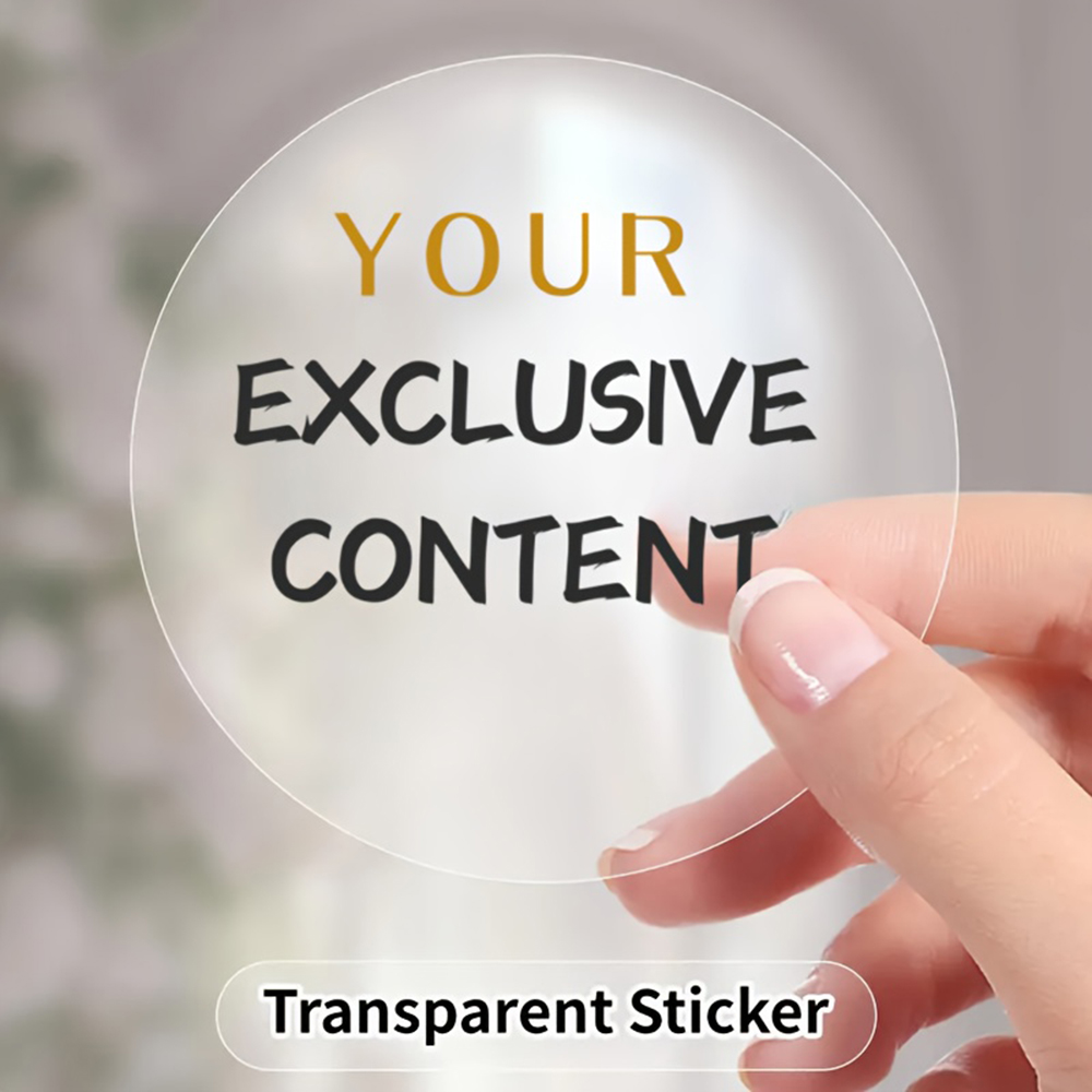 Wedding Supply In Bulk - Customized Transparent Round Stickers for Weddings,