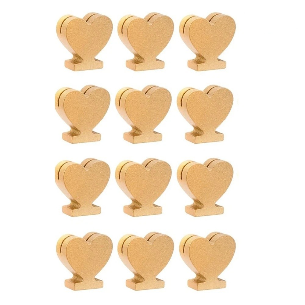 Table Number Gold - 12PCS Star Heart Shaped Table Number