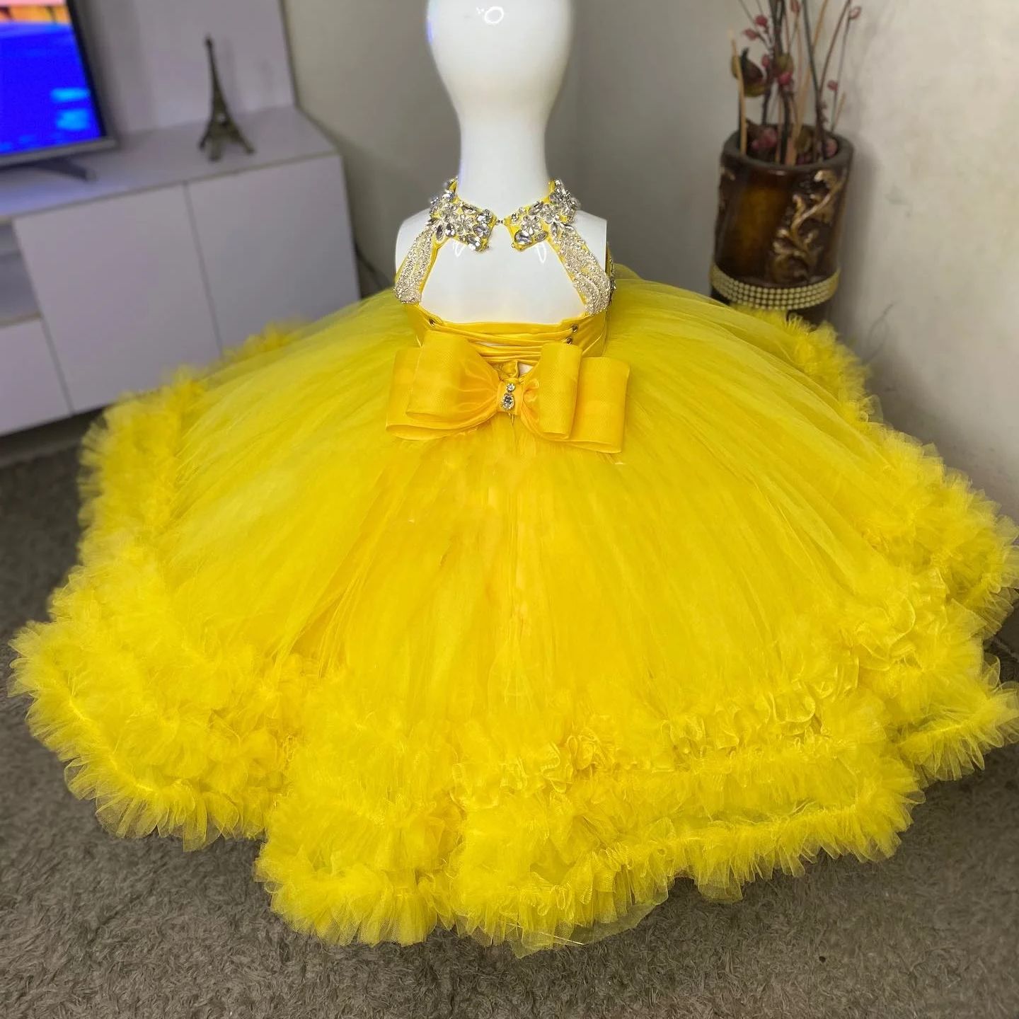 Gorgeous Yellow Flower Girl Dr - огляд і ціна Bridal Sash Ribbon