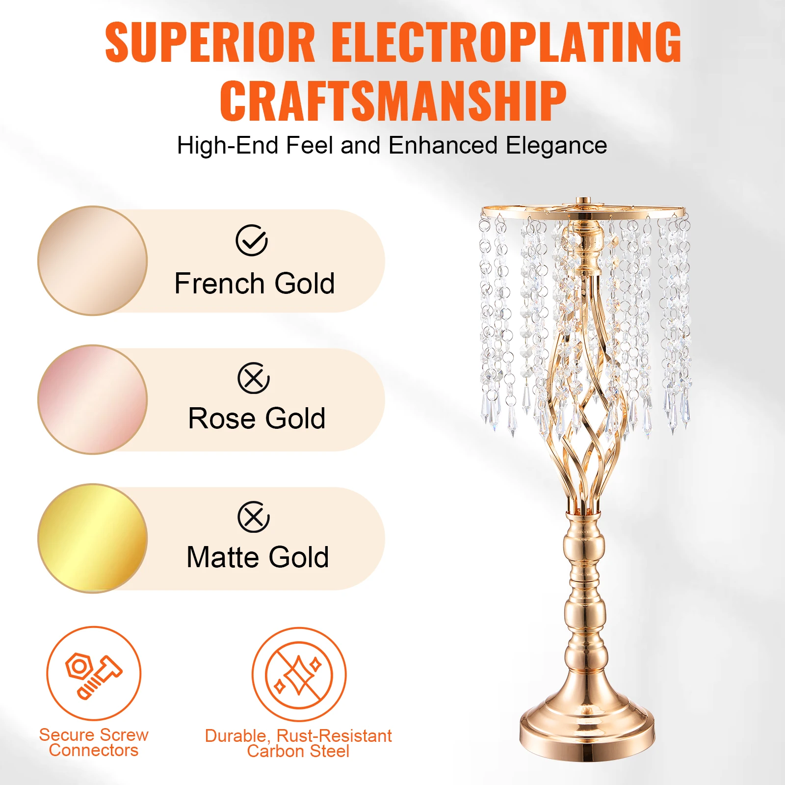 VEVOR Tall Crystal Wedding Flo - огляд і ціна Centerpiece Vase Tall