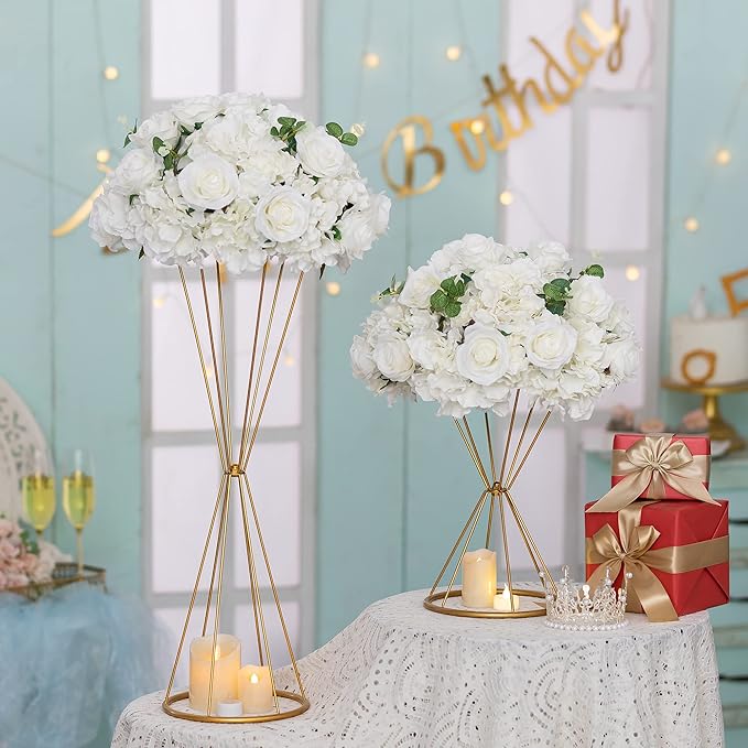 Gold Geometric Flower Stand Mo - огляд і ціна Centerpiece Vase Tall