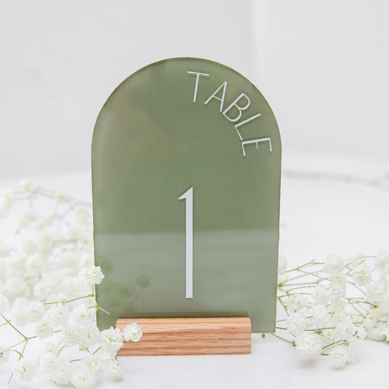 Personalized Painted Back Acry - огляд і ціна Table Number Gold