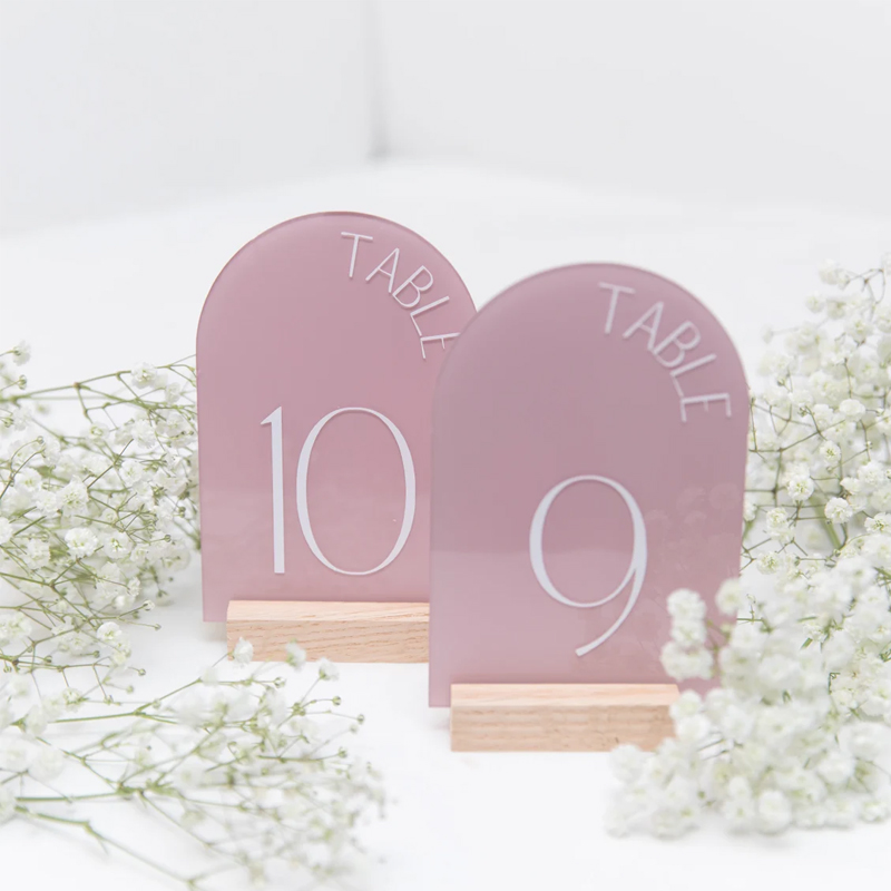 Personalized Painted Back Acry - огляд і ціна Table Number Gold