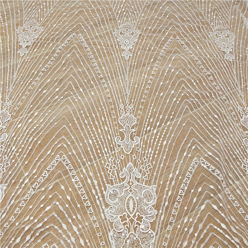 New Striped Lace Embroidery Se - огляд і ціна Wedding Dress Supply