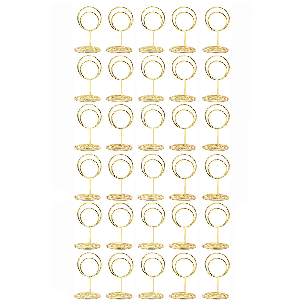 30 Pack Round Table Card Holde - огляд і ціна Table Number Gold