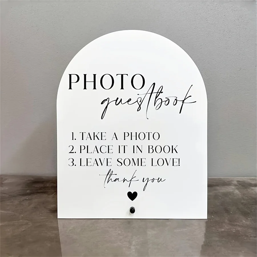 Elegant Acrylic Wedding Photo  - огляд і ціна Personalized Guest Book