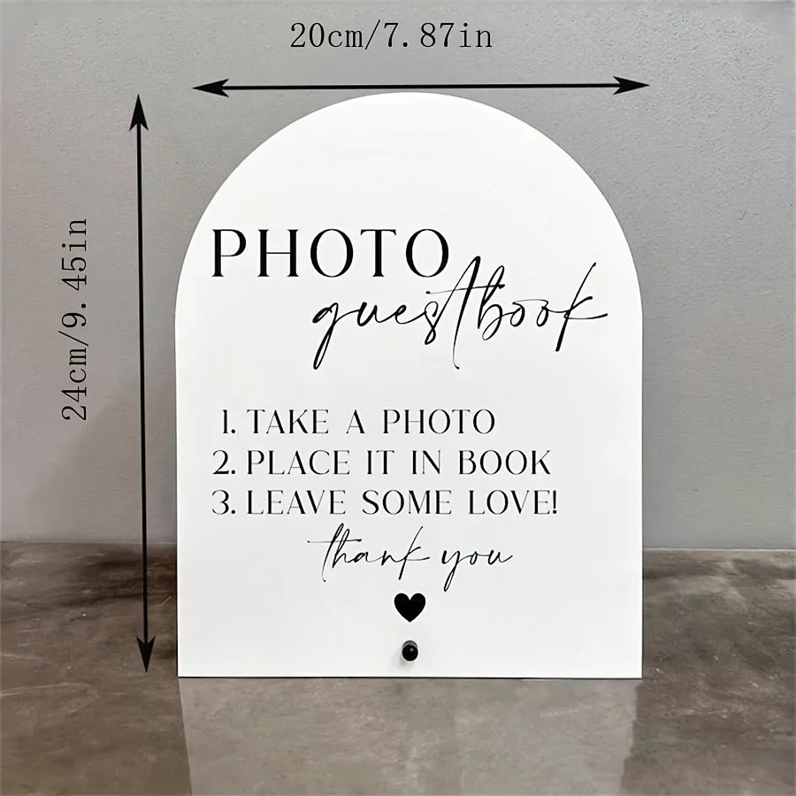 Elegant Acrylic Wedding Photo  - огляд і ціна Personalized Guest Book