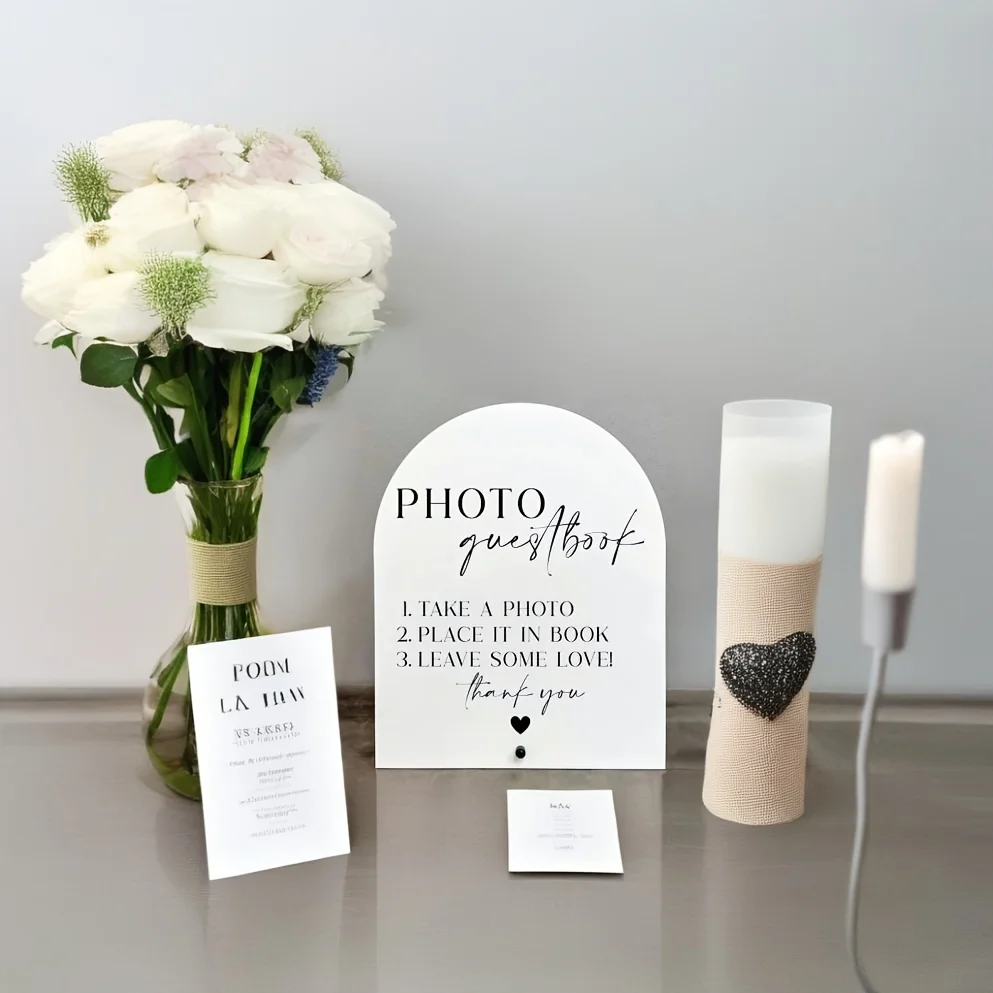 Elegant Acrylic Wedding Photo  - огляд і ціна Personalized Guest Book