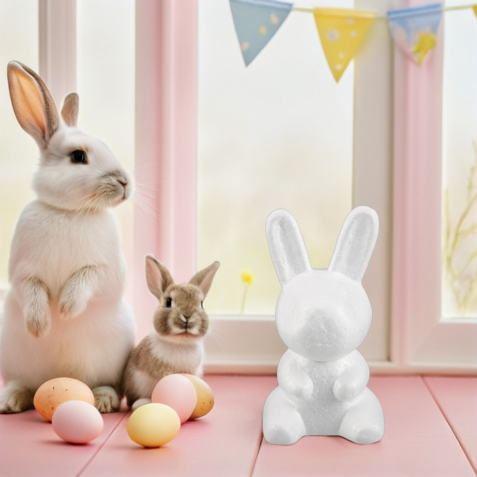 3Pcs White Foam Bunny DIY Scul - огляд і ціна Wedding Floral Supply