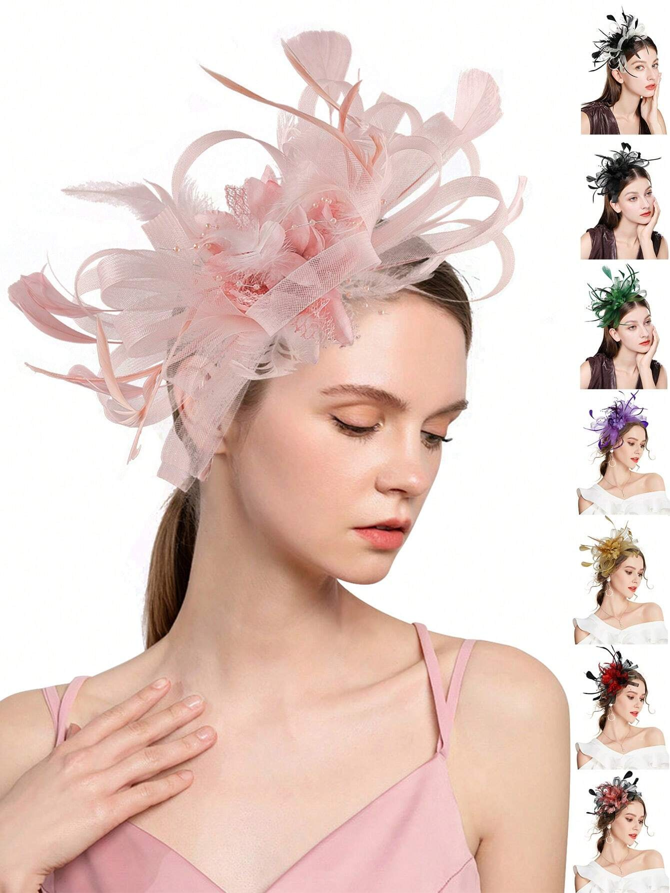 1pc Fascinator Headband With F - огляд і ціна Wedding Dress Supply
