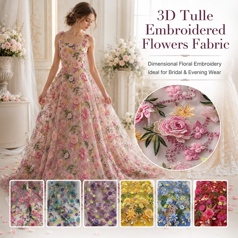 90x130cm 3D Floral Embroidered - огляд і ціна Wedding Dress Supply