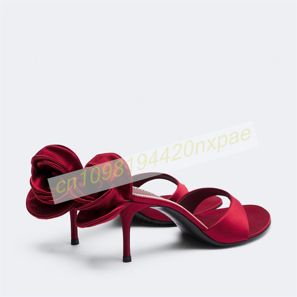 Women Red Satin Thong Mule San - огляд і ціна Wedding Dress Supply