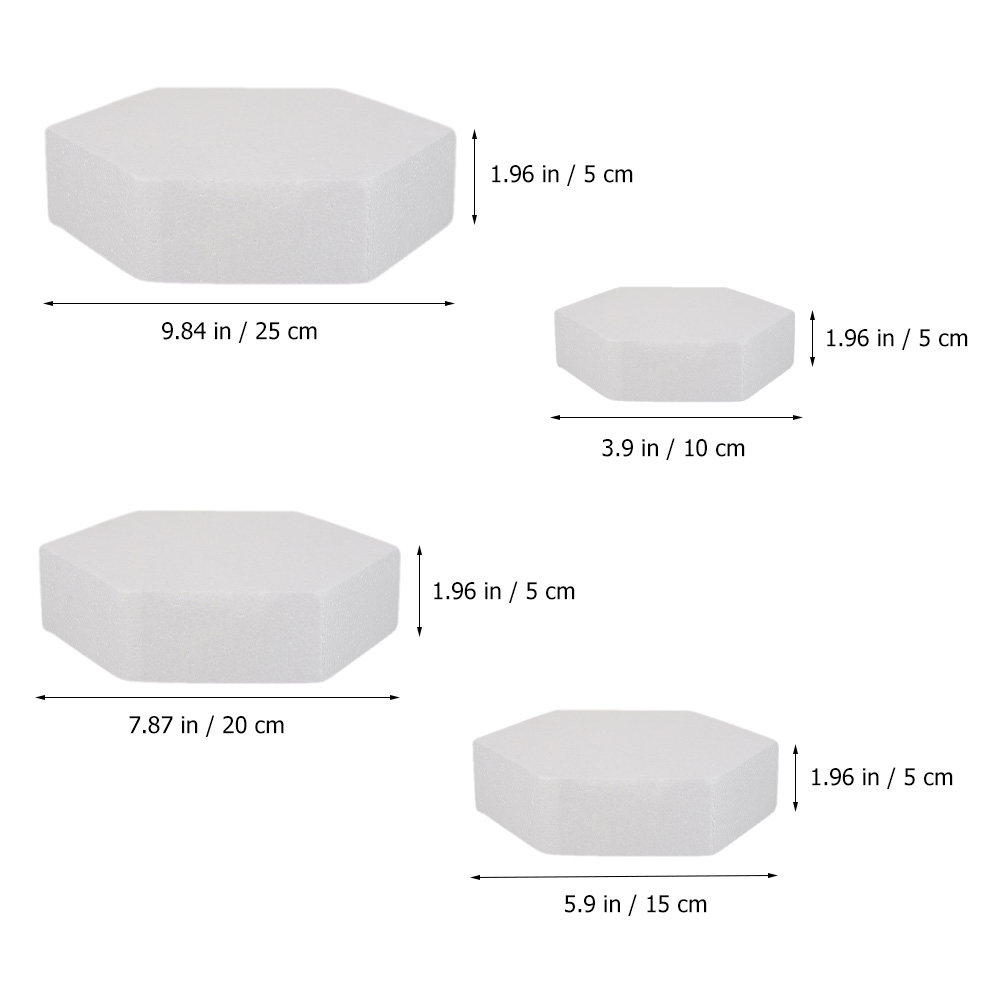 4Pcs Foam Cake Dummy White Lig - огляд і ціна Wedding Cake Supply