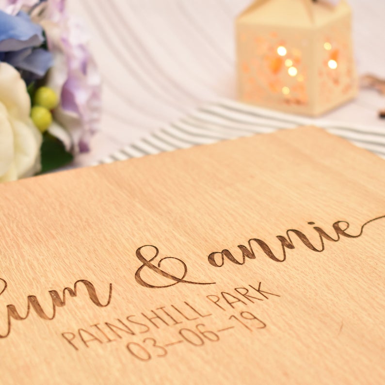Custom Wooden Wedding Guest Bo - огляд і ціна Personalized Guest Book