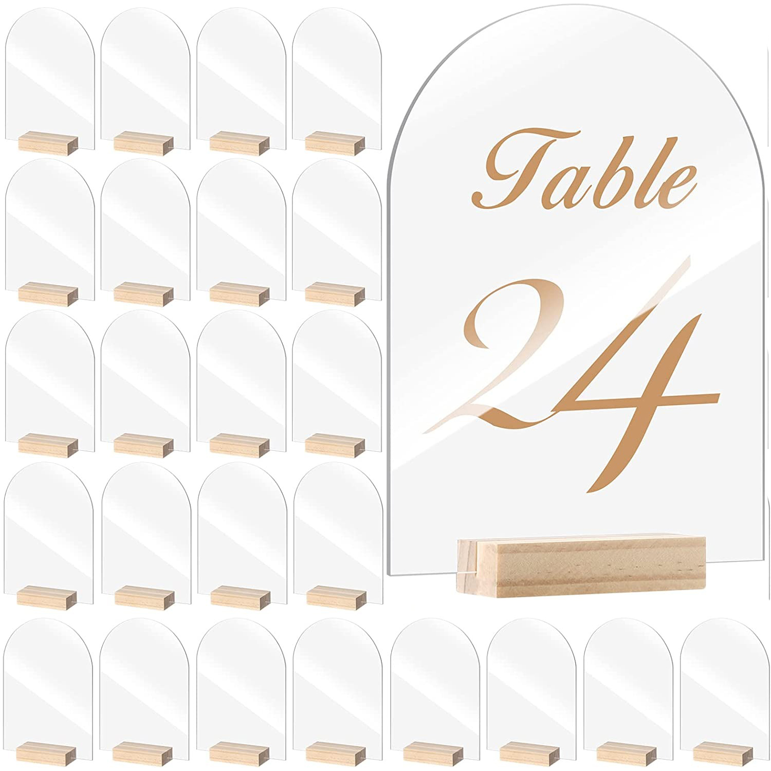10/20/30/50PCS Arch Acrylic Si - огляд і ціна Table Number Gold