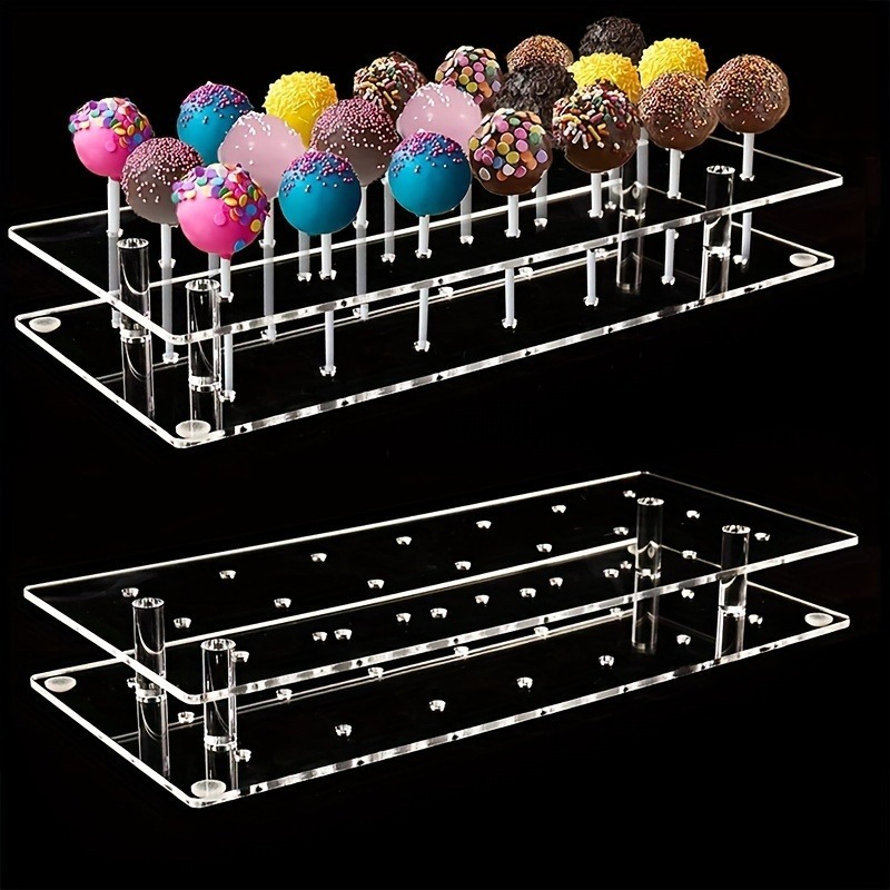 2-Pack Clear Acrylic Cake Pop  - огляд і ціна Wedding Cake Supply