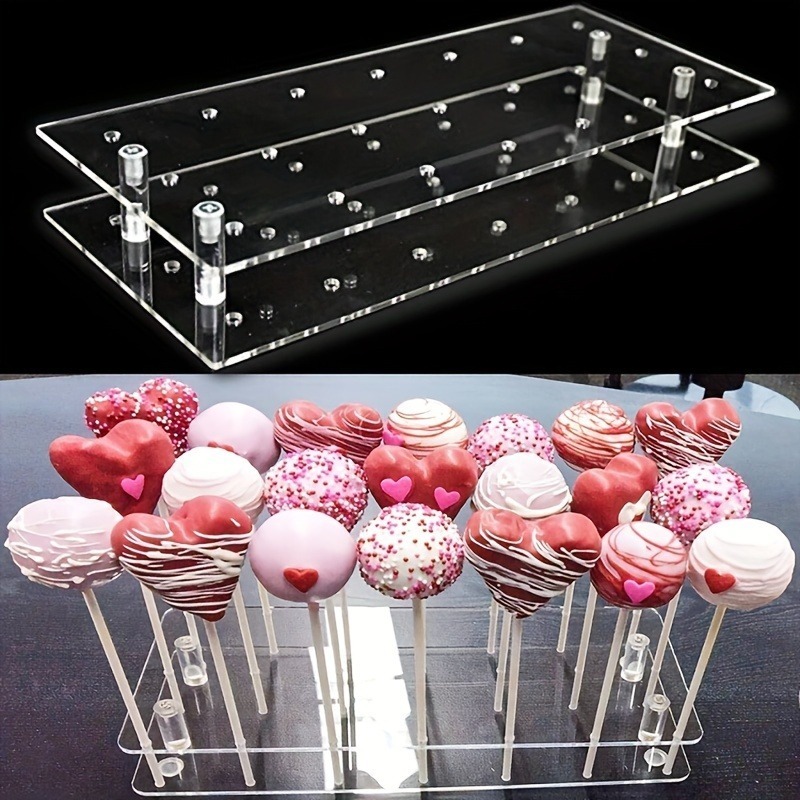 2-Pack Clear Acrylic Cake Pop  - огляд і ціна Wedding Cake Supply