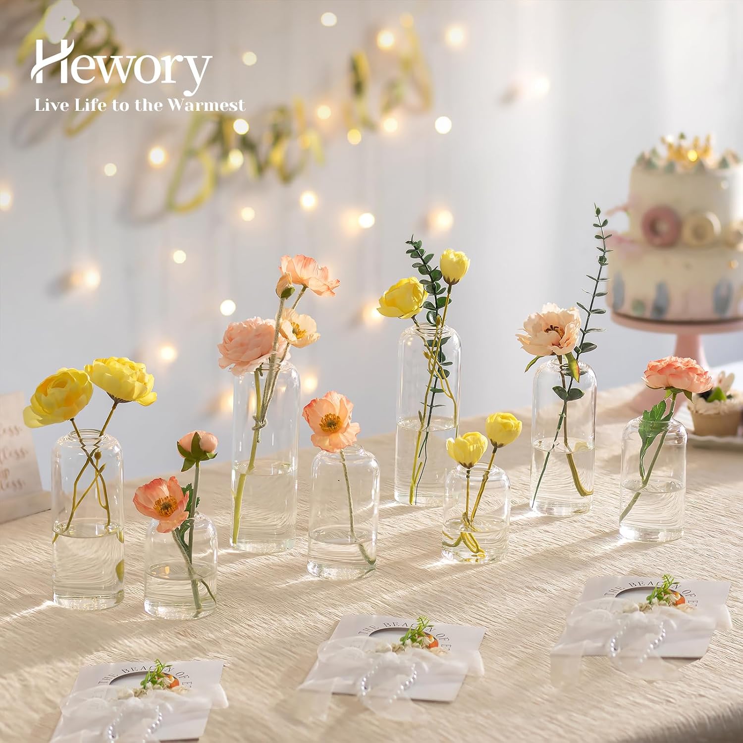 Hewory Glass Bud Vases for Flo - огляд і ціна Centerpiece Vase Tall