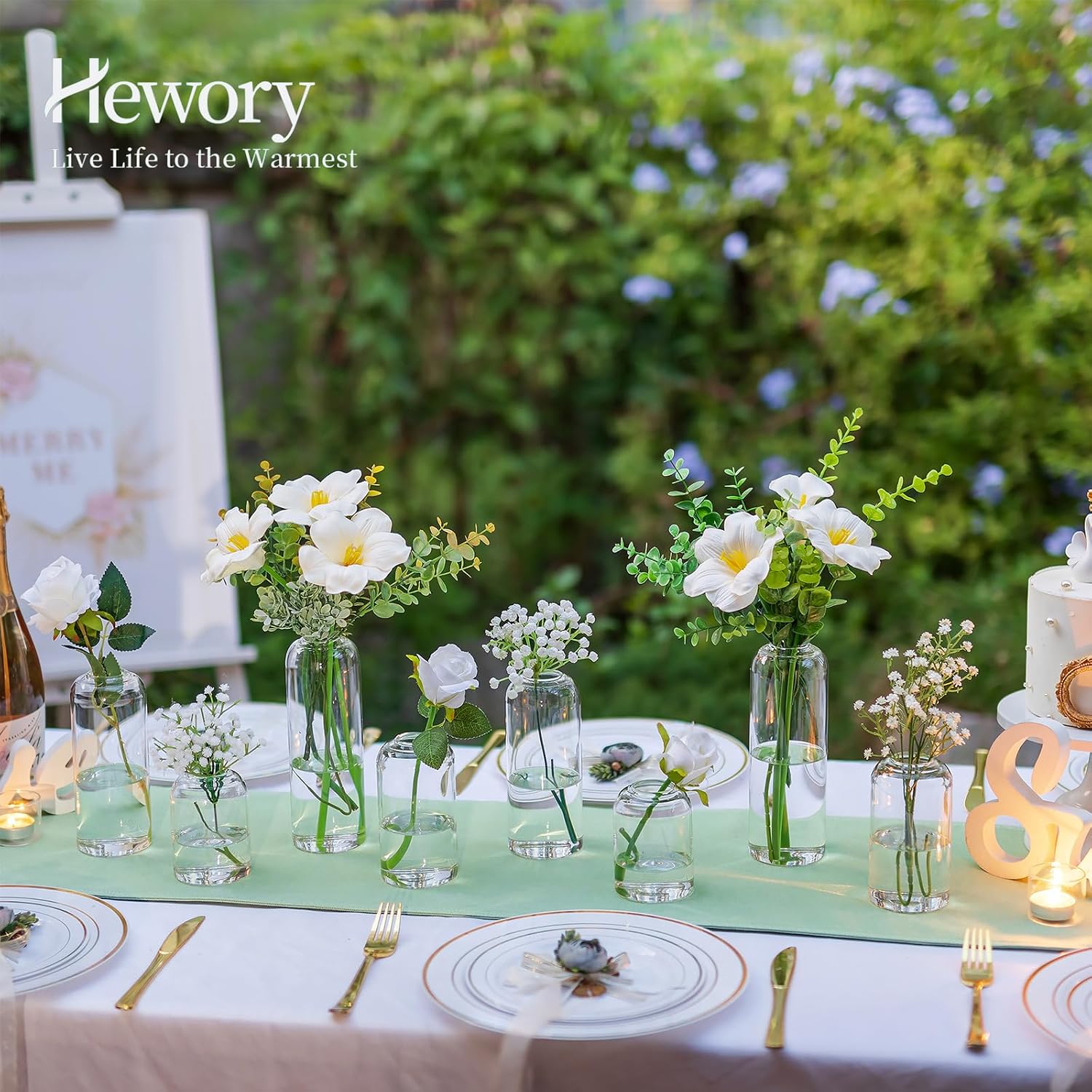 Hewory Glass Bud Vases for Flo - огляд і ціна Centerpiece Vase Tall
