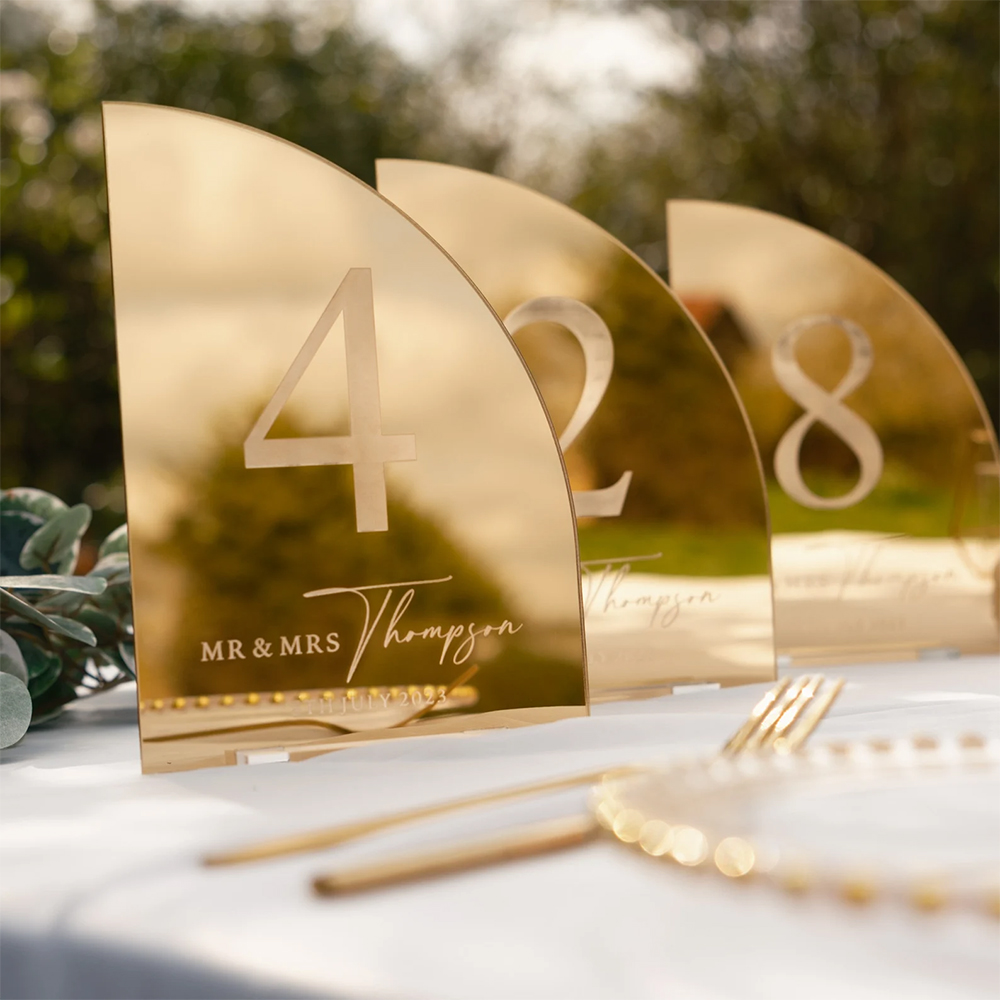 Personalized Wedding Bar Sign  - огляд і ціна Table Number Gold