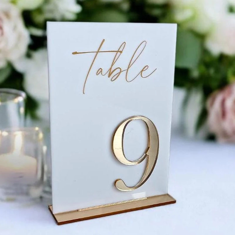 Wedding Table Numbers for Cere - огляд і ціна Table Number Gold