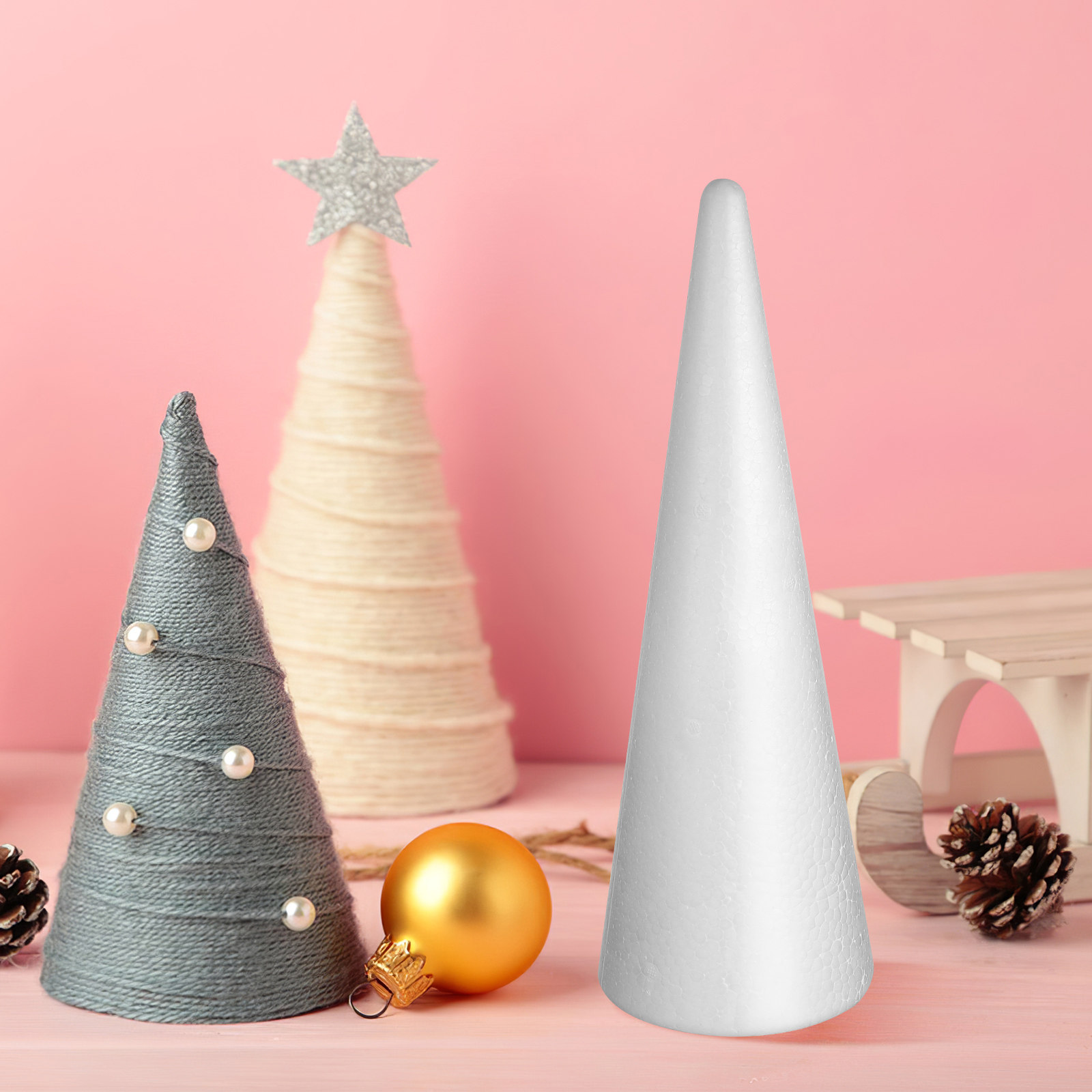 2Pcs Foam Cone White Cone Shap - огляд і ціна Wedding Floral Supply