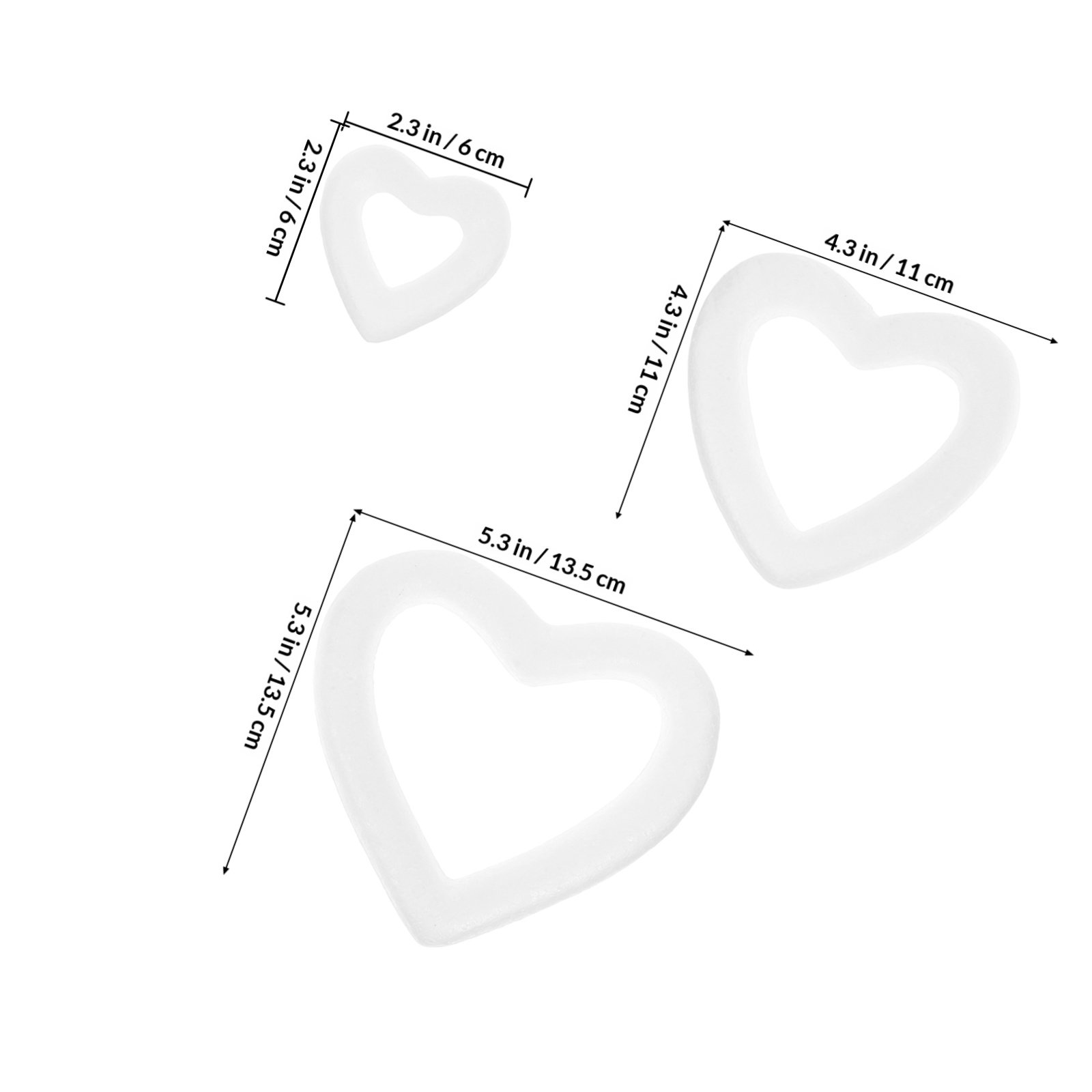 18Pcs Heart Foam Wreath Form C - огляд і ціна Wedding Floral Supply